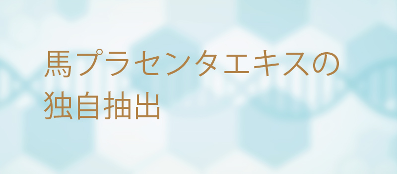 馬プラセンタエキスの独自抽出